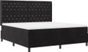 vidaXL Boxspring Bed met Matras Zwart 180 x 200 cm Fluweel