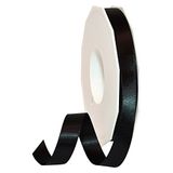 Morex Ribbon 08816/50-030 Dubbelzijdig satijnen polyester lint, 5/8-inch door 50-Yard, zwart
