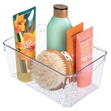 iDesign Cosmetica-organizer, opbergdoos van kunststof voor cosmetica en beautyproducten, voor het bewaren van cosmetica, doorzichtig