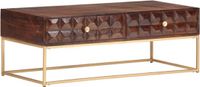 vidaXL Salontafel 112x50x40 cm massief mangohout