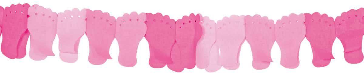 Folat Geboorteslinger roze baby voetjes - 6 meter