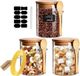 Couvercles hermétiques pour boîtes de petit-déjeuner, 3 pièces, 530 ml, boîtes de cuisine décoratives pour café, thé, sucre, épices, sels de bain