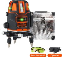 Kibani Kruislijnlaser - Zelfnivellerend - Groen - Incl. Accu & Accessoires