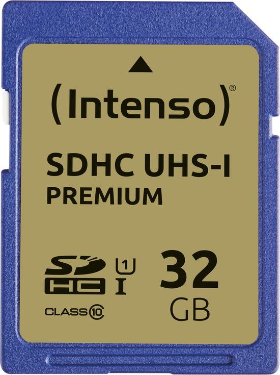 Intenso Premium SDHC UHS-I 32GB Class 10 geheugenkaart blauw