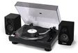 Enceintes de platine vinyle - Entraînement par courroie - Système de moniteur de bureau intelligent avec entrée sans fil - Système de moniteur actif bidirectionnel sans fil