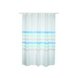MSV Douchegordijn Polyester Blauw, Wit