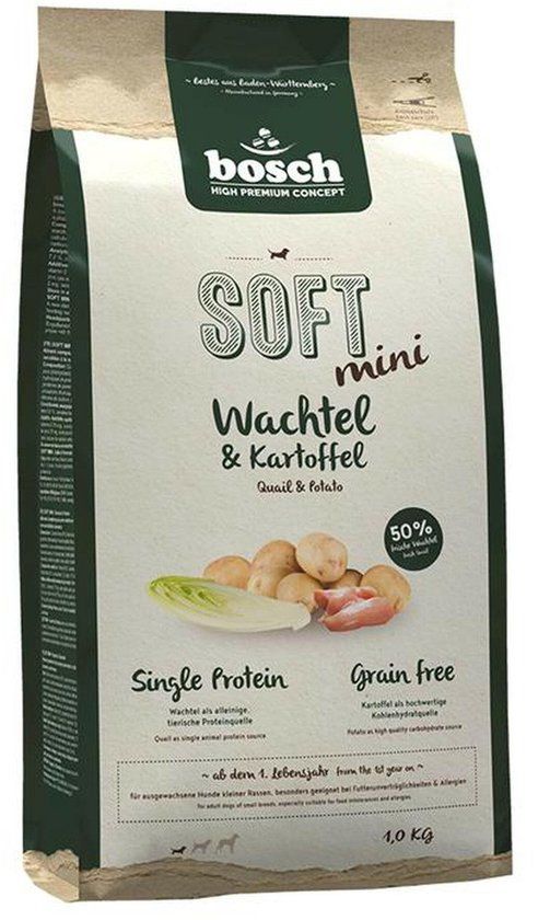 Bosch Soft Mini Hondenvoer - Kwartel en Aardappel - 1 kg