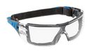 Högert Technik LOTZEN lunettes de sécurité transparent/bleu uni/protection des yeux, protection UV - lunettes de sécurité anti-rayures pour l'industrie et le commerce/bande en caoutchouc/construction légère et robuste