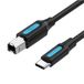 Watio Wave USB-kabel 2.0 type A/M en USB C/M, 2 m, zwart