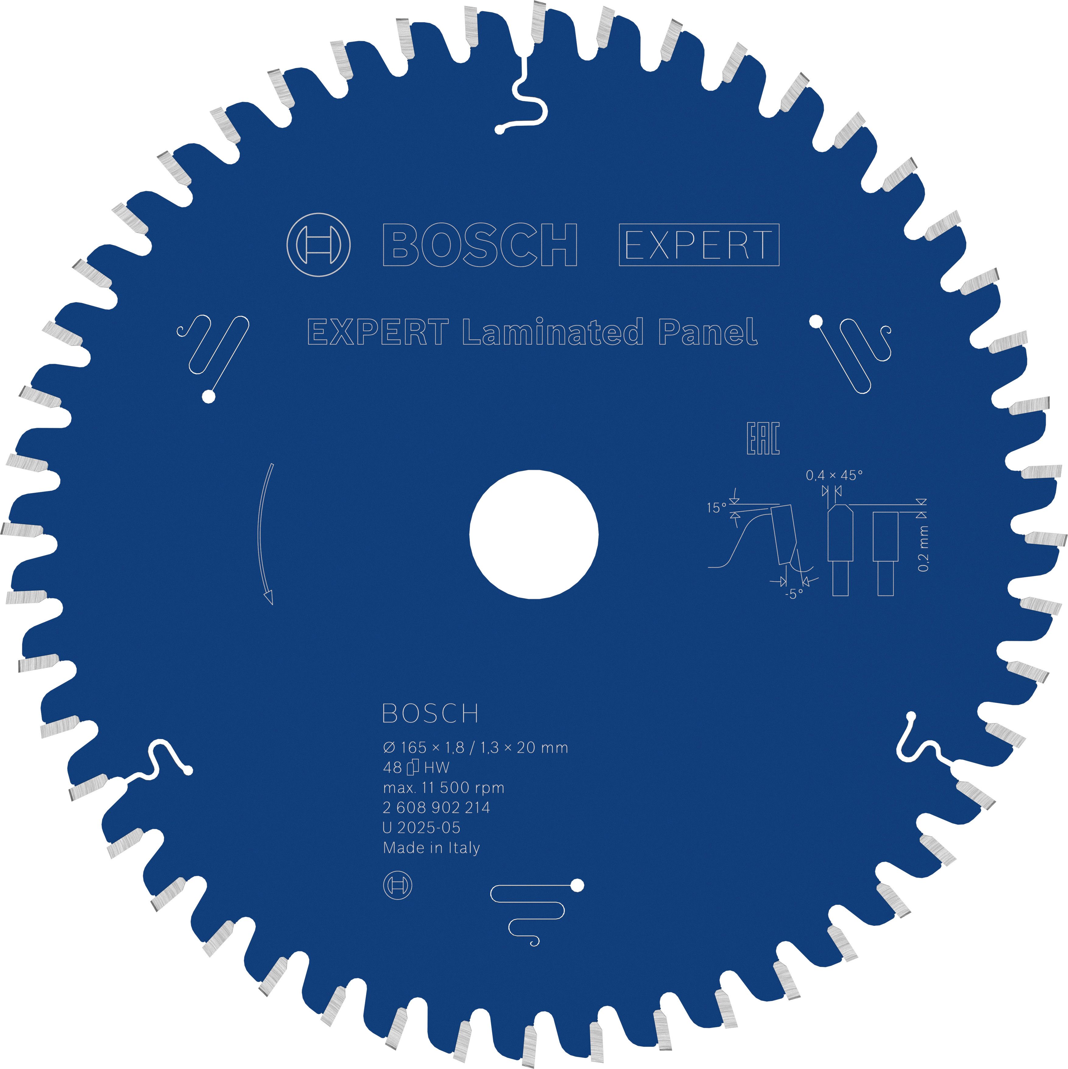 Bosch 1x EXPERT Laminated Panel corded cirkelzaagblad voor handcirkelzaag