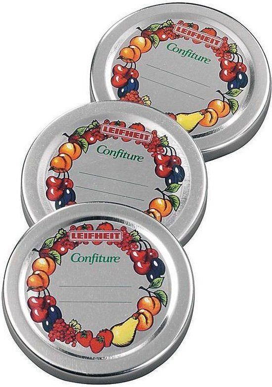 Leifheit Jam Jar Lid - 10 Pieces - Glass - Multi-color