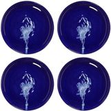 Serax Ottolenghi Feast Bord XS Donkerblauw/Wit Aardewerk Rond 16 cm 4 stuks