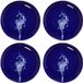 Serax Ottolenghi Feast Bord XS Donkerblauw/Wit Aardewerk Rond 16 cm 4 stuks