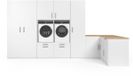 Wasophoogte® Wasmachine Kast Nairobi - Wasmachine verhoger - Wasmachine ombouw - 700(D)*4430(B)*2350(H) mm - Wit