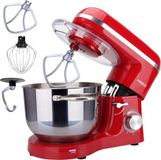 AREBOS Keukenmachine - 1500W - Keukenrobot - 6L - Rood