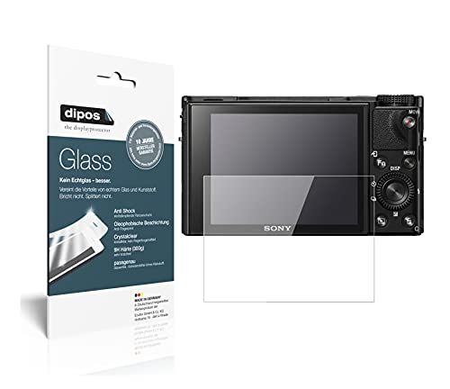 dipos I 2 x pantserfolie, helder, compatibel met Sony Cyber-Shot DSC-RX100, beschermfolie 9H displayfolie