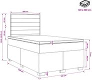 vidaXL Boxspringbed met matras, donkergrijs, 120 x 200 cm, stof