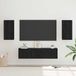 Maison Exclusive - Ensemble meuble TV, noir, aspect chêne, panneau de particules