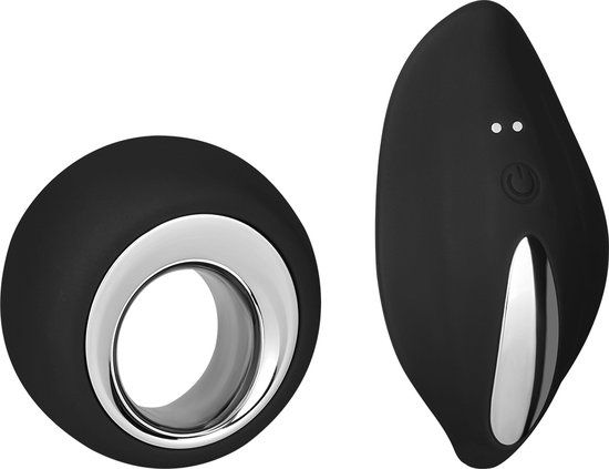 EIS, Vibrator, Oplegvibrator, Slipvibrator met Afstandsbediening, 8 cm, Waterdicht, Oplaadbaar, Huidvriendelijke Siliconen, Zwart