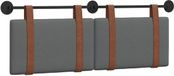 vidaXL Hangend Hoofdbord Effen Donkergrijs 130 x 55 x 5 cm PU Antiek