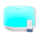 Diffuser voor etherische oliën, 500 ml, met 7 gekleurde leds, luchtbevochtiger en luchtreiniger, aromatherapie-functie, compleet met afstandsbediening en meting
