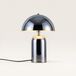 LUSENZ Asteri Lampe Champignon 25 cm Chrome Métal E14