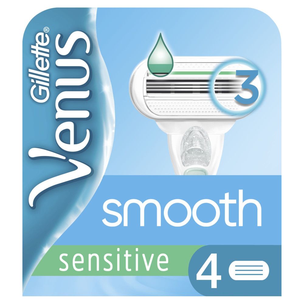 Gillette Smooth Sensitive Scheermesjes - 4 stuks