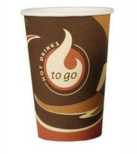 Papstar - Koffiebeker - Bruin - 0.3 l - Papier - 50 stuks