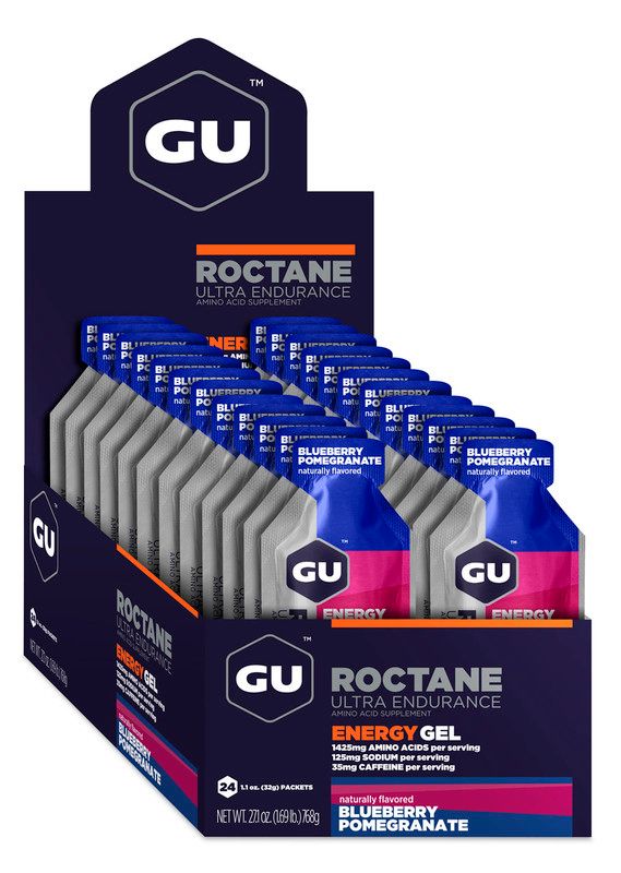 GU Energy Roctane Energy Gel Blueberry Pomegranate 24 x 32g