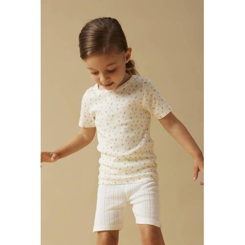 LIL' ATELIER MINI gebloemde T-shirt wit