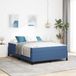 Maison Exclusive - Lit cadre avec matelas bleu 160 x 200 cm tissu