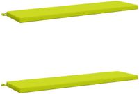 vidaXL - 2-delige - Bankkussens - SOEST - 100% - Polyester - Heldere - Groen.