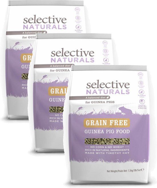 Supreme Science Selective Guinea Pig Graanvrij - Caviavoer - 3 x 1.5 kg