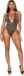 Leg Avenue Lurex & rhinestone teddy zwart/zilver one size