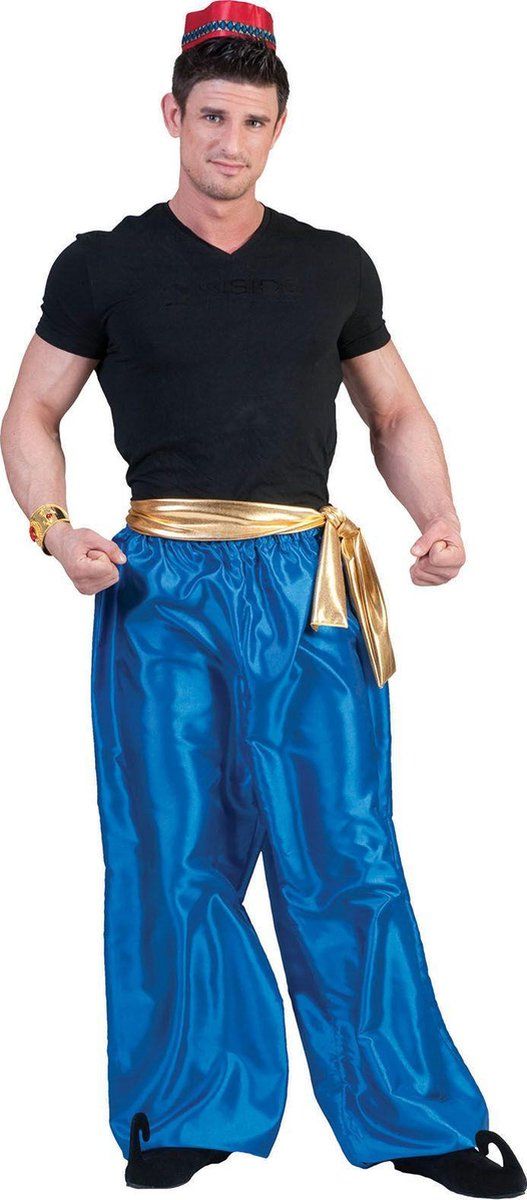 Funny Fashion 1001 Nachten Broek Blauw Man | One Size | Carnaval kostuum | Verkleedkleding