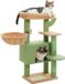 Poteau griffoir, meuble pour chat avec corde en sisal, peluche, lit, maison de jeu avec cachettes, jouet pour chat