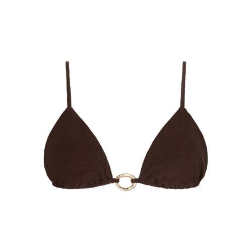 The Lola Club Josey voorgevormde triangel bikinitop bruin