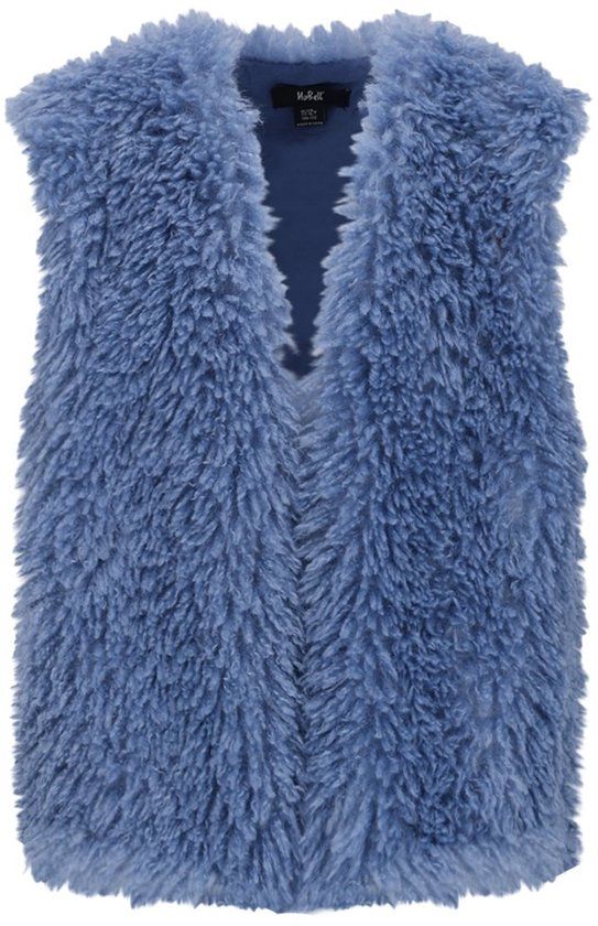 NoBell winter gilet meisjes - blauw - Kath - furry