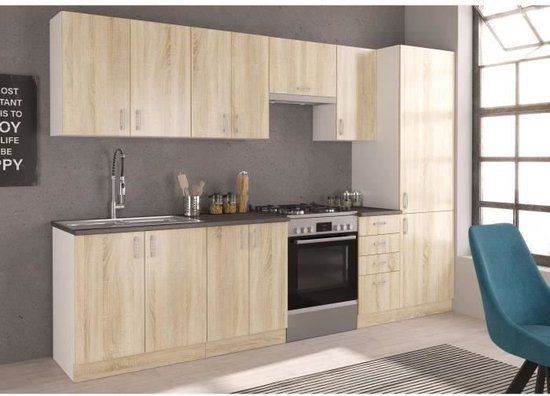 SARA complete keuken - Sonoma eiken decor - L300 cm