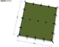 DD Hammocks Tarp 4x4 - Vert forêt
