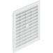Häfele Grille de ventilation H3626 carrée 154x154 mm plastique blanc avec lamelles