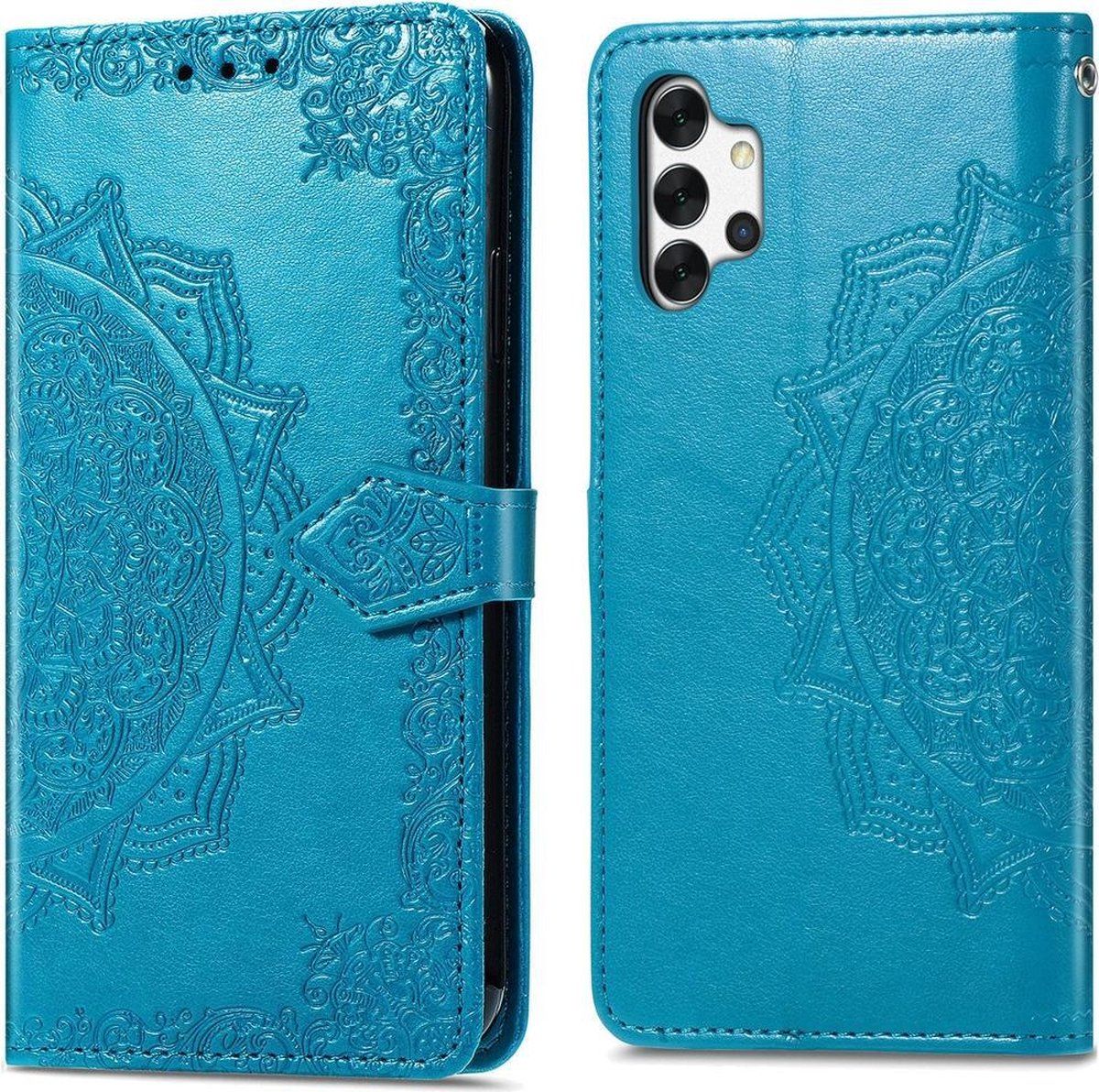 imoshion Mandala Booktype Samsung Galaxy A32 Hoesje - Turquoise - Kunstleer