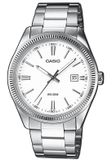 Casio MTP-1302PD-7A1VEF Unisex Polshorloge - 39 mm - Zilverkleurig/Wit