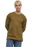 Urban Classics Organic Boxy Rib Longsleeve shirt - L - Olijfgroen