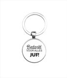 Sleutelhanger Glas Sleutelhanger - Bedankt Voor Alles Juf