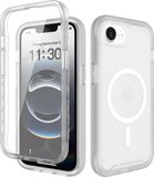 Selected by GSMpunt.nl Hoesje met Ingebouwde Screenprotector Geschikt voor Apple iPhone 17e / 16e - Compatibel met MagSafe / Qi2 - Full Protect - Schokbestendige Beschermhoes - Case Matte Transparant