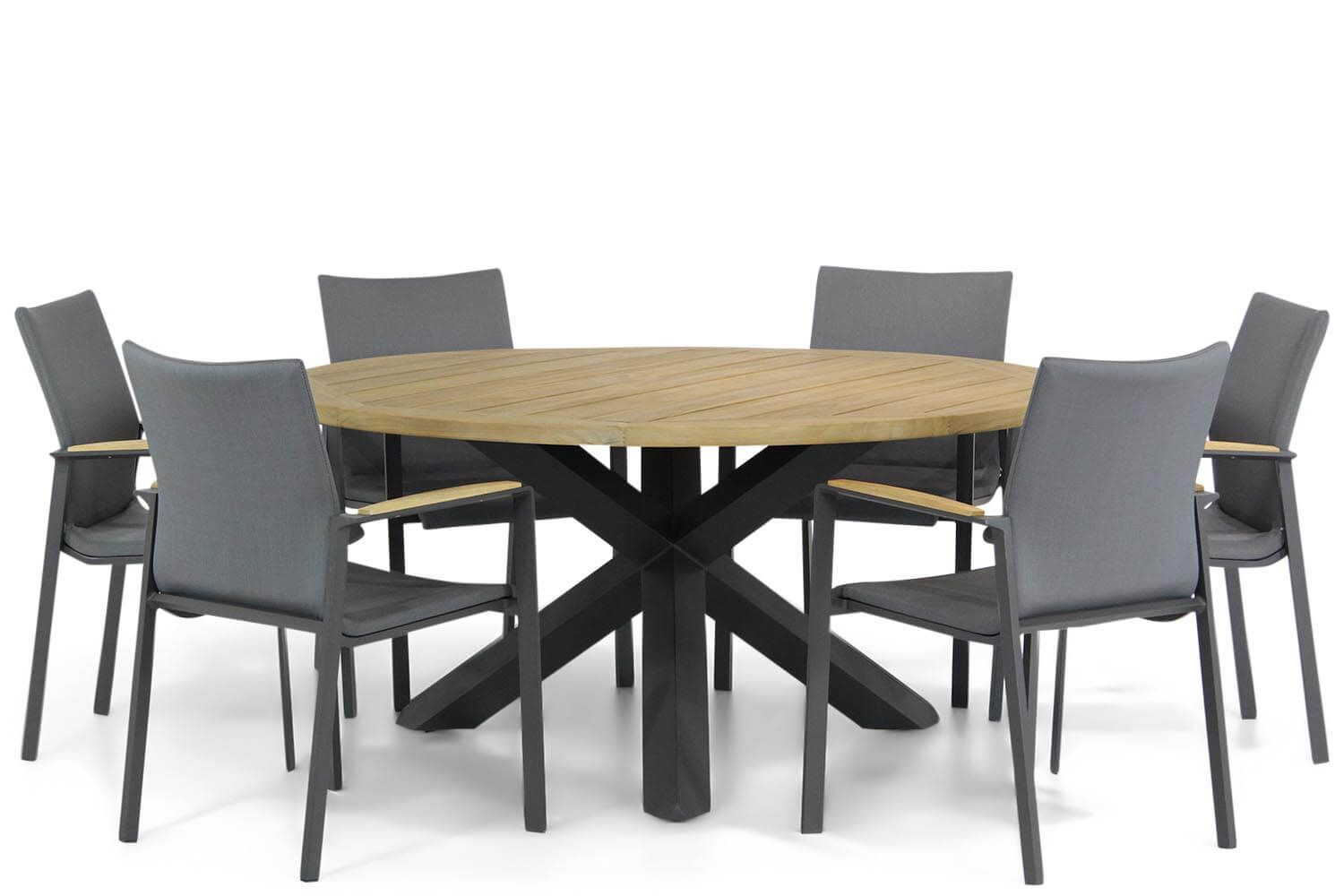 Lifestyle Garden Furniture Lifestyle Brandon/Rockville 160 cm rond dining tuinset 7-delig