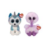 TY - Knuffel - Beanie Buddy - Helena Husky & Kenya Ostrich