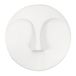 Howard Elliott Ronde Decoratieve Gezicht Opknoping Muur Sculptuur, 25,5 x 25,5 cm, Mat Wit