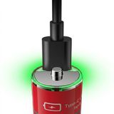 Yesido, 4x Piles Lithium AA 1430mAh 1.5V 2146mWh Rechargeable USB-C, Noir / Rouge
